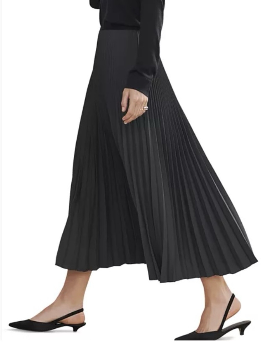 Jenni Kayne Pleated Maxi Skirt with Flowing A-Line Slate Grey